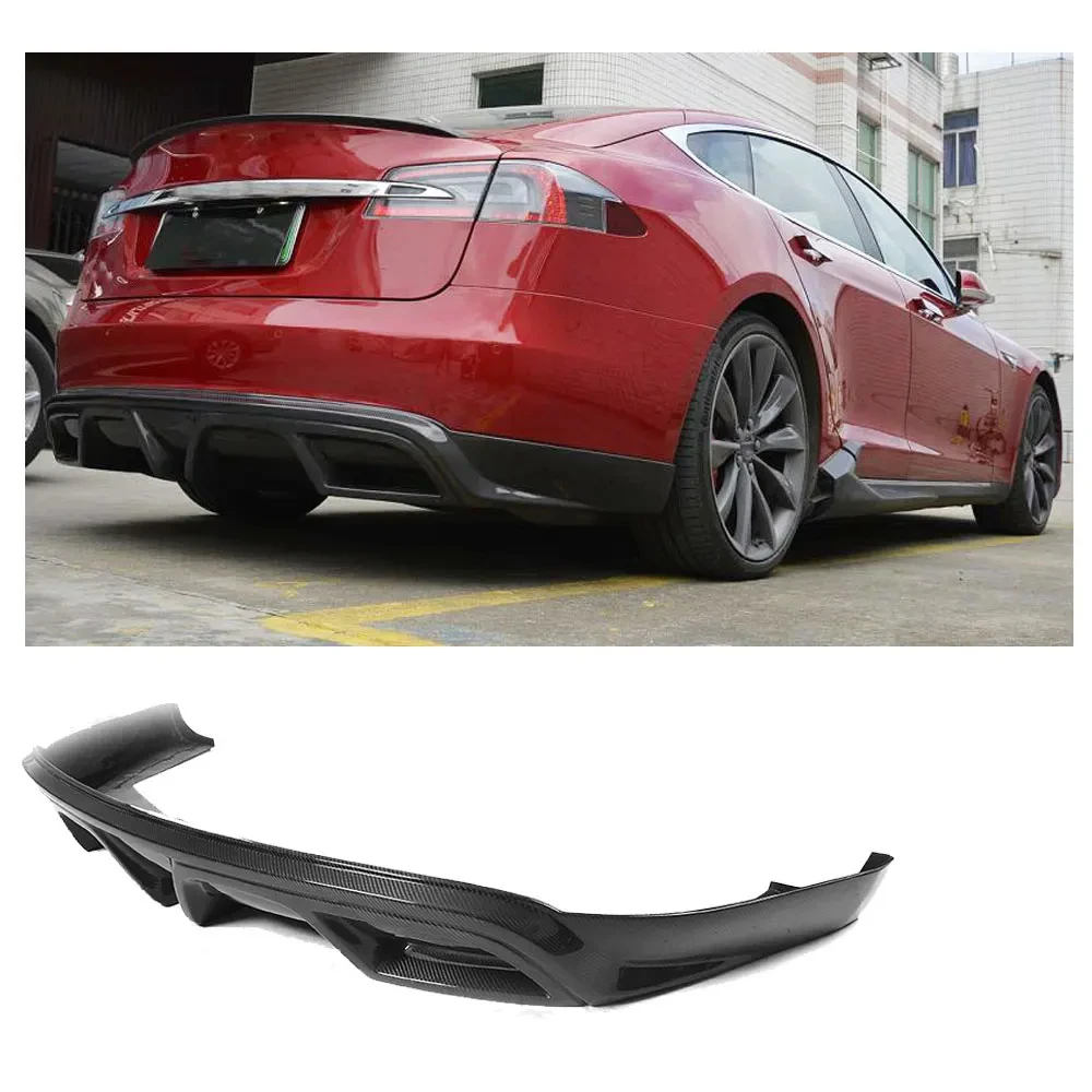 Difusor trasero de fibra de carbono para Tesla Model S 2012-2015 - imagen 5