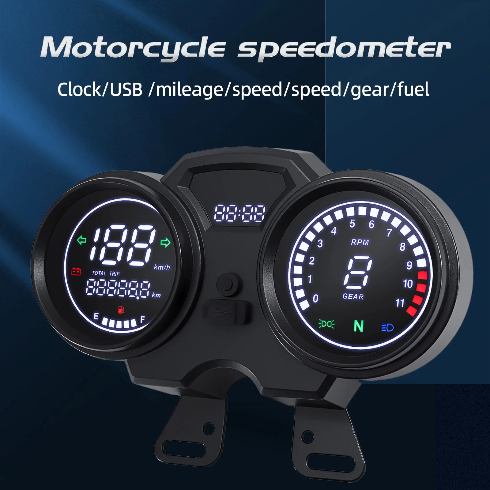 Cuadro de instrumentos digital Suzuki GN125 – velocímetro y testigos - imagen 2