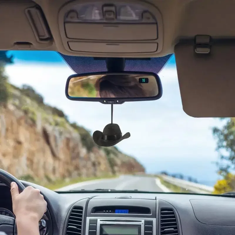 Sombrero vaquero colgante para coche – Adorno interior divertido