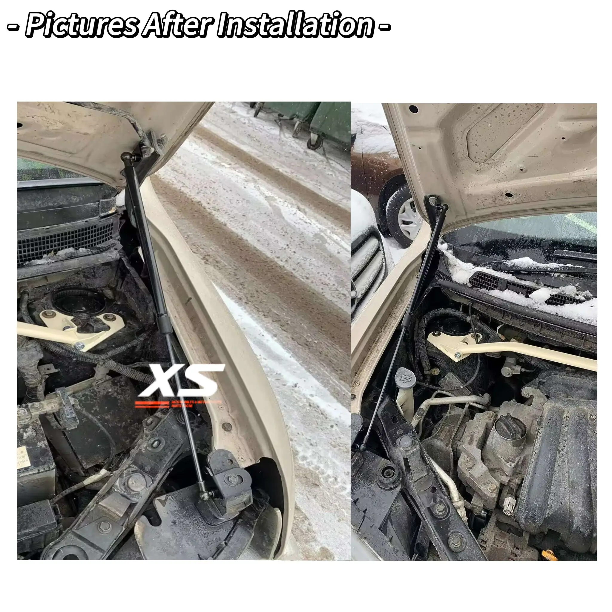 Amortiguadores de capó fibra de carbono – Nissan Cube Z12 2008-2019 - imagen 2