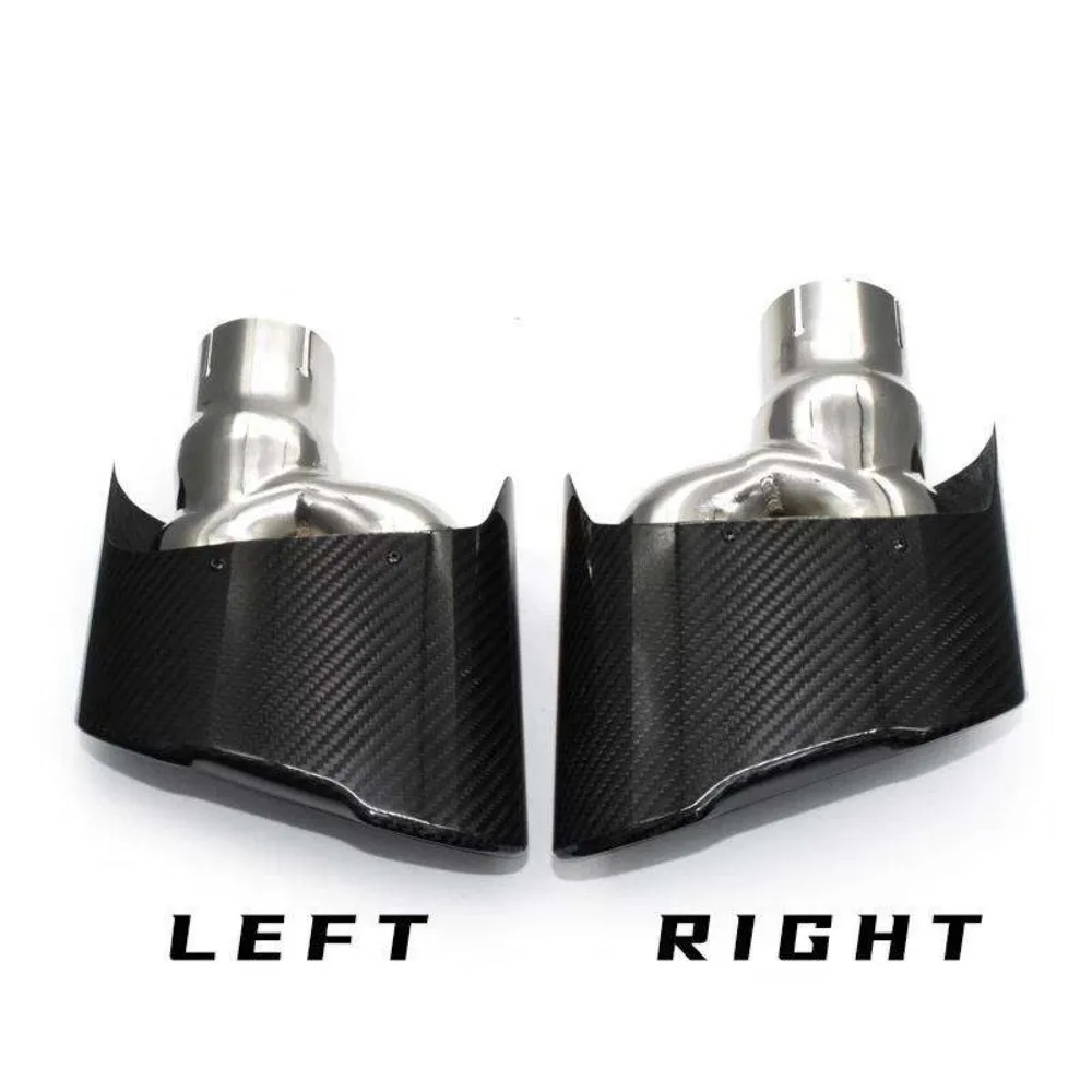 Punta escape carbono doble para Audi RS3 RS5 RS6 A3 a A8 - imagen 2