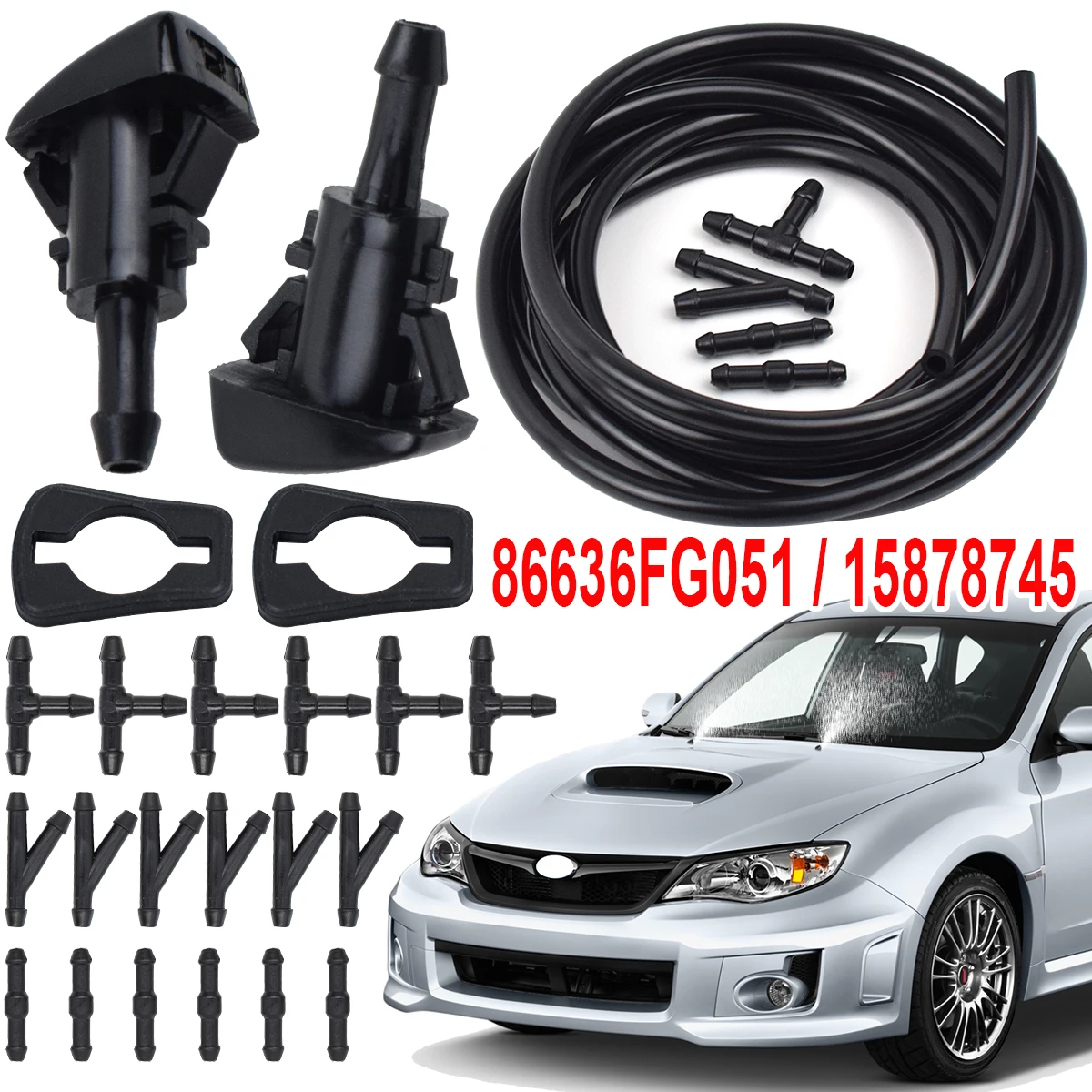 Kit boquillas y tubos limpiaparabrisas Subaru Impreza WRX STI 2008-2014