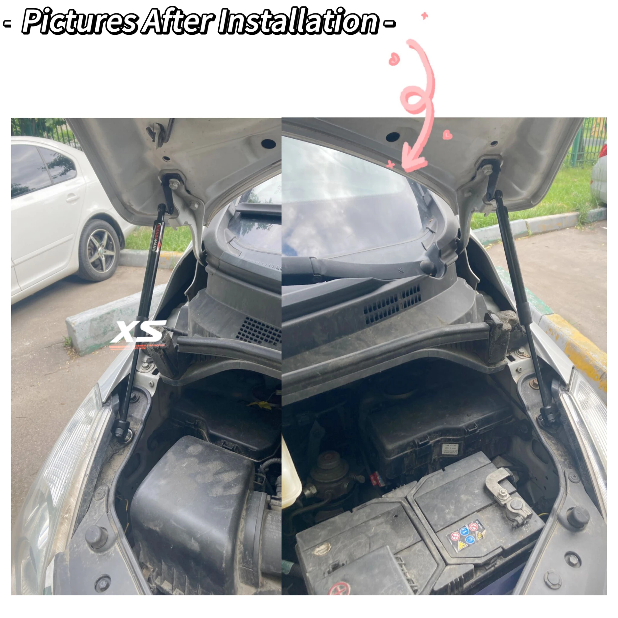 Kit de puntales de capó Hyundai Grand Starex 2007-2017 - imagen 2