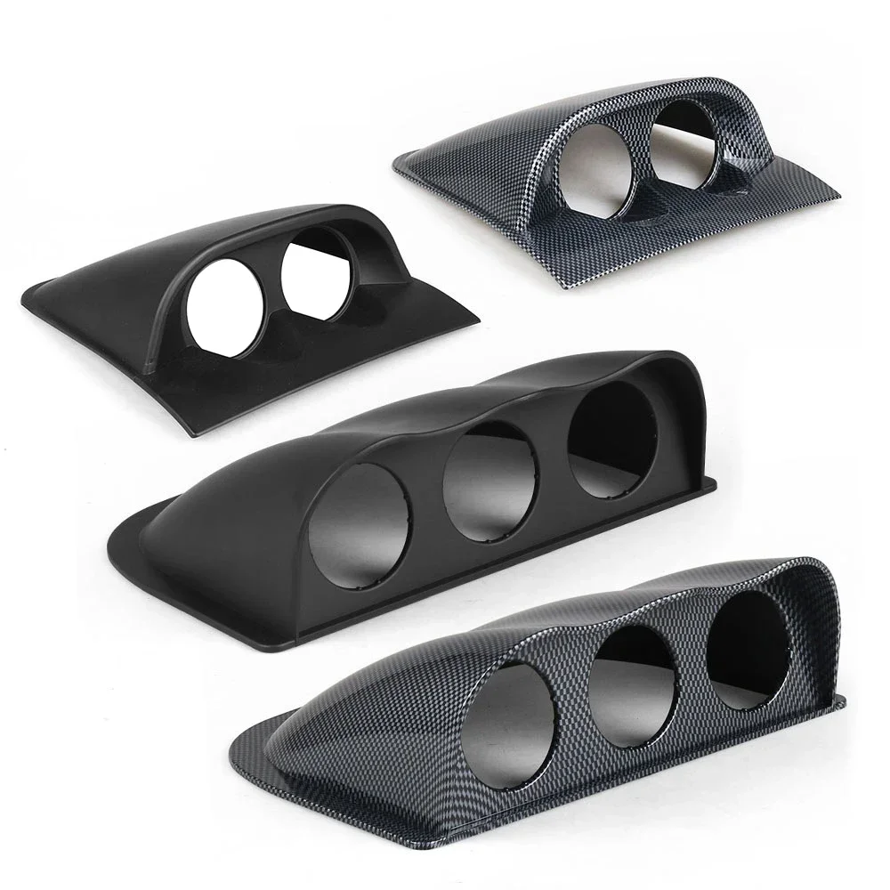 Soporte doble para manómetros 52 mm estilo carbono universal
