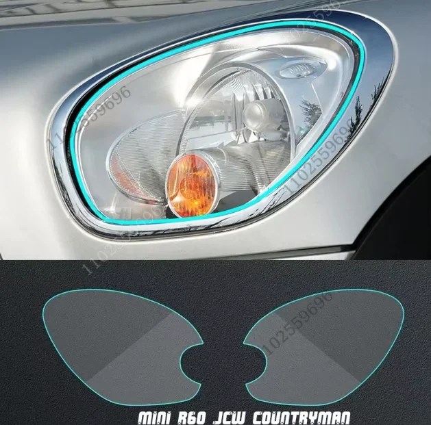 Nuevo coche LH + RH humo TPU faros película protectora precortada pegatina cubierta embellecedora apto para Mini Countryman R60