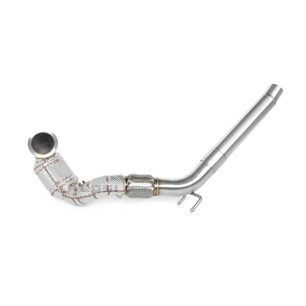 Bajante de escape inox con protector térmico para Golf 8 GTI 2.0 T - imagen 4