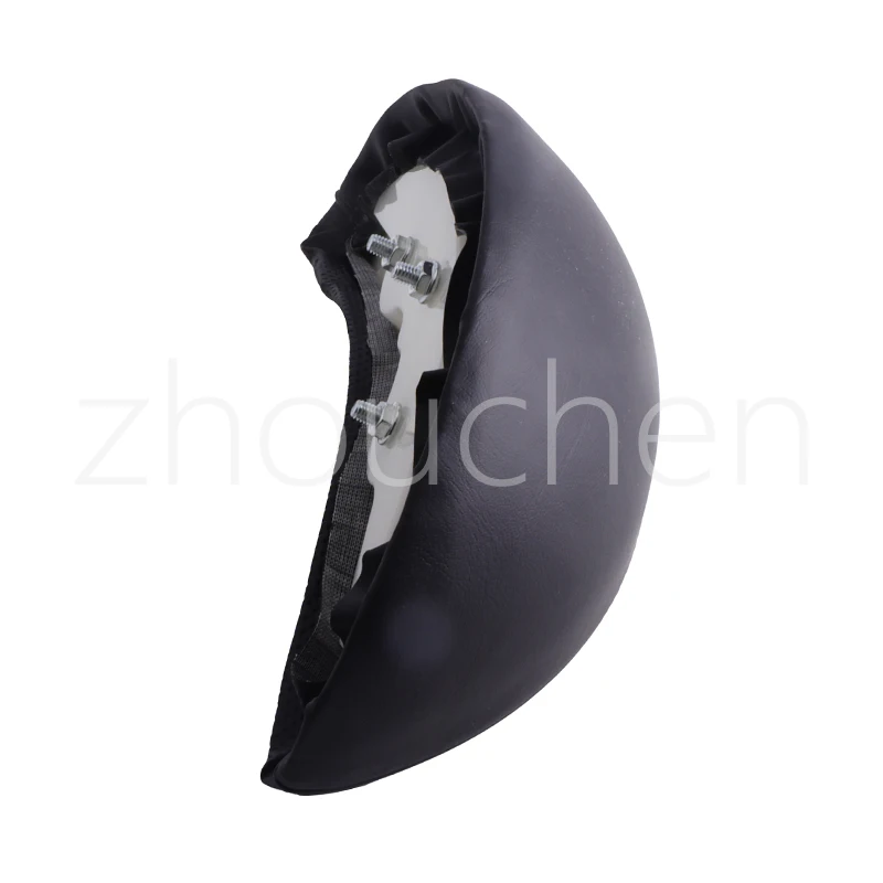 Asiento pasajero sillin Sissy de cuero negro para custom - imagen 2