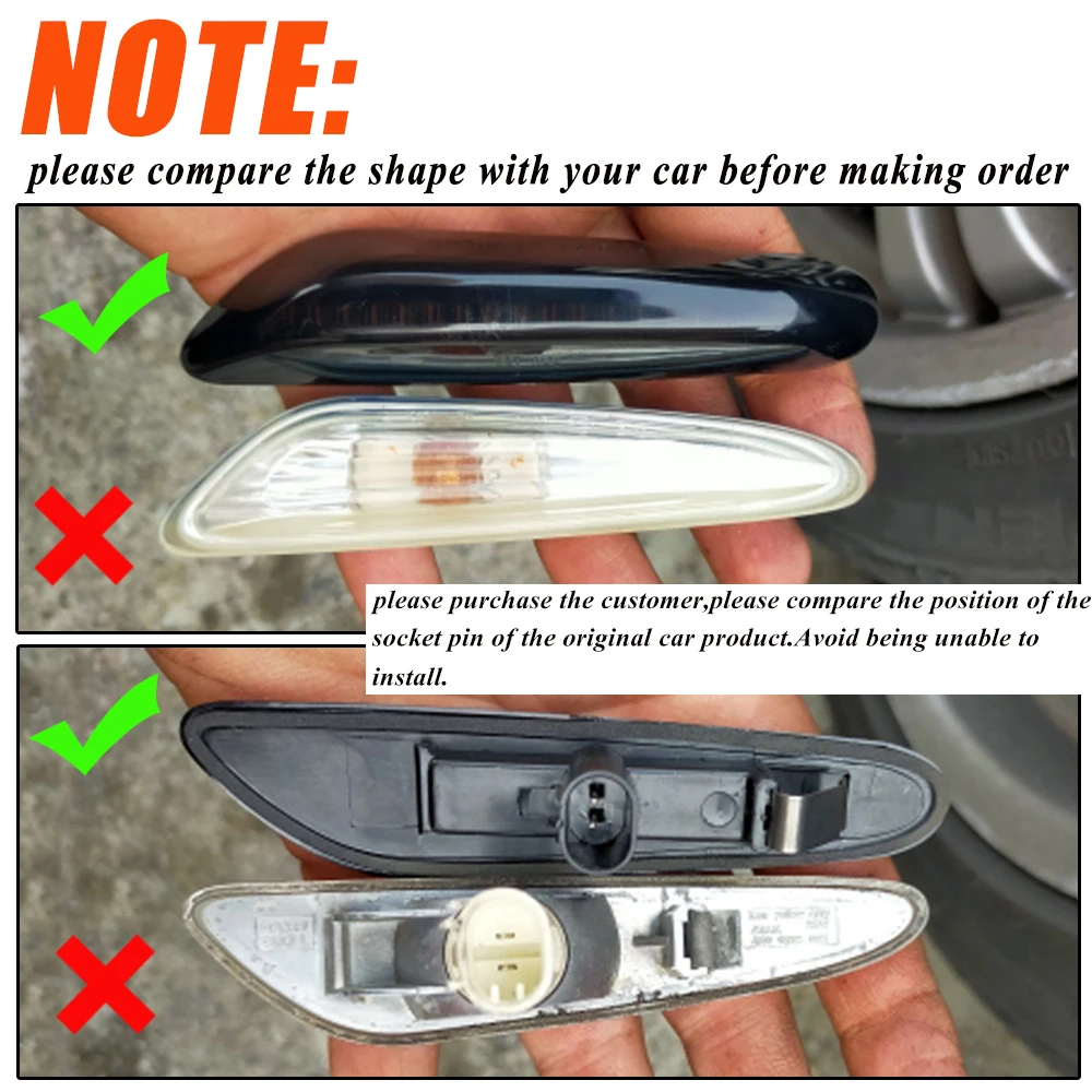 Para BMW X3 E83 X1 E84 X5 X53 E60 E61 E46 E81 E82 E90 E92 E87 E88 LED intermitente secuencial luz intermitente lateral - imagen 5