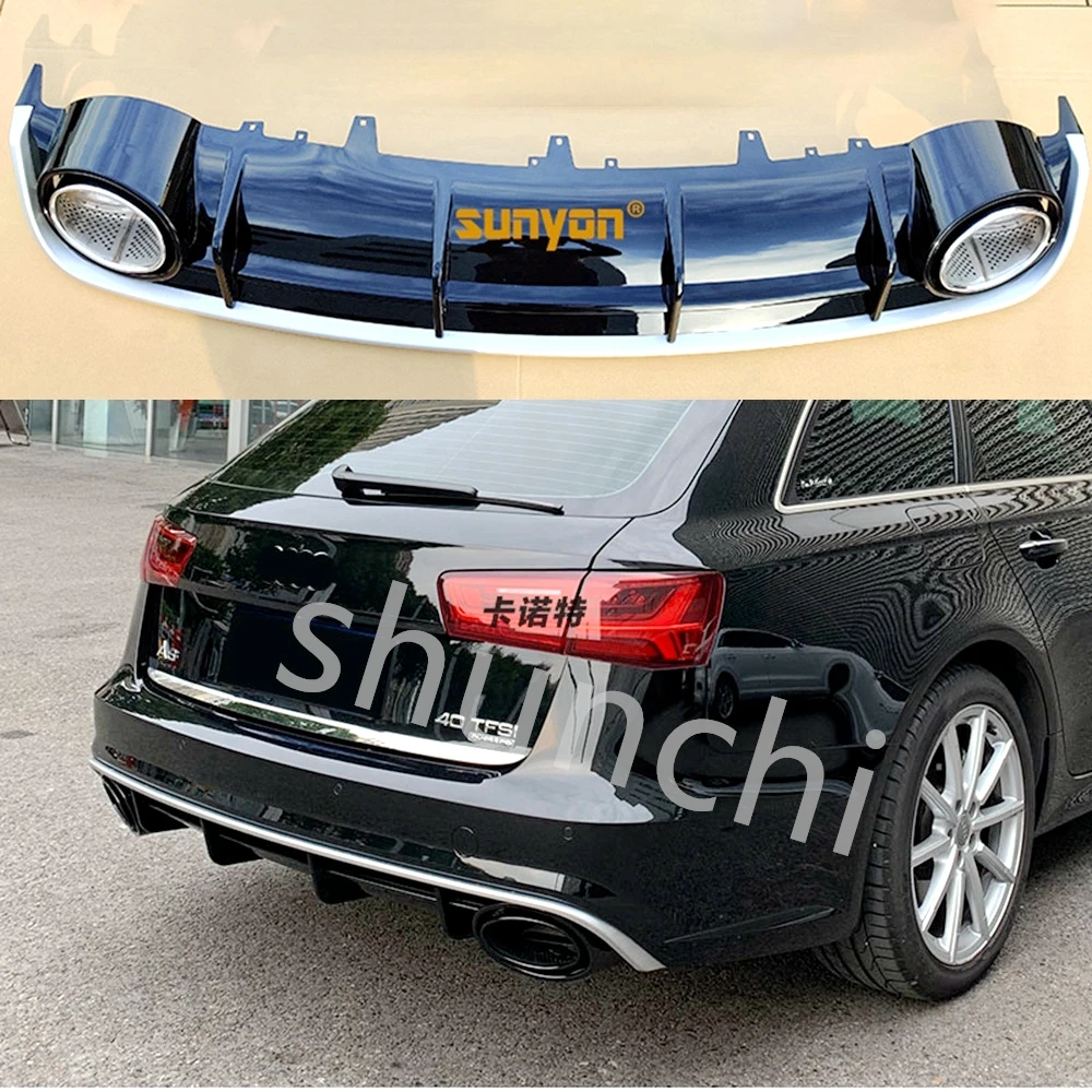 Difusor parachoques trasero Audi A6 Avant S-Line 2015-2018 - imagen 2