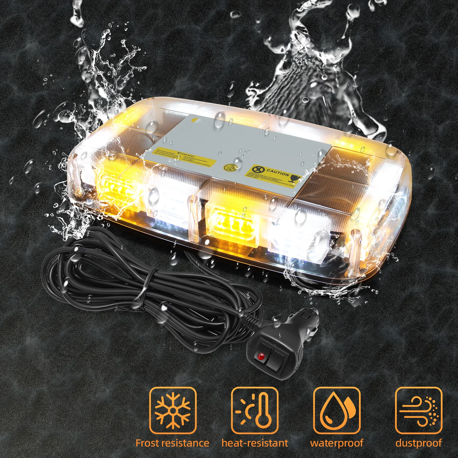 Baliza LED estroboscópica magnética para techo - coche y camión - imagen 2