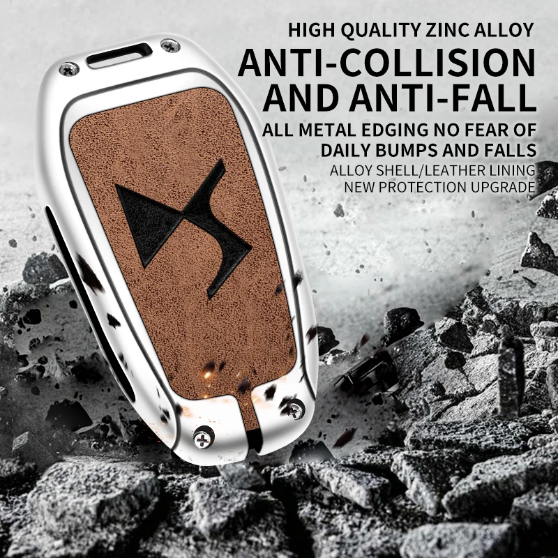 Funda protectora llave coche carcasa aleación zinc para DS7 DS5 DS6 - imagen 3