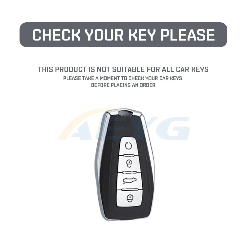 Funda de fibra de carbono para llave Geely vista frontal