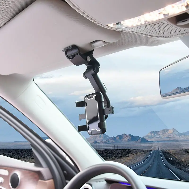 Soporte para móvil coche parasol universal con clip plegable
