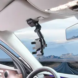 Soporte para móvil coche parasol universal con clip plegable