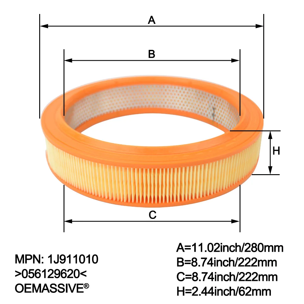 056129620 Filtro de aire para VW Golf, Polo y SEAT Ibiza - imagen 4