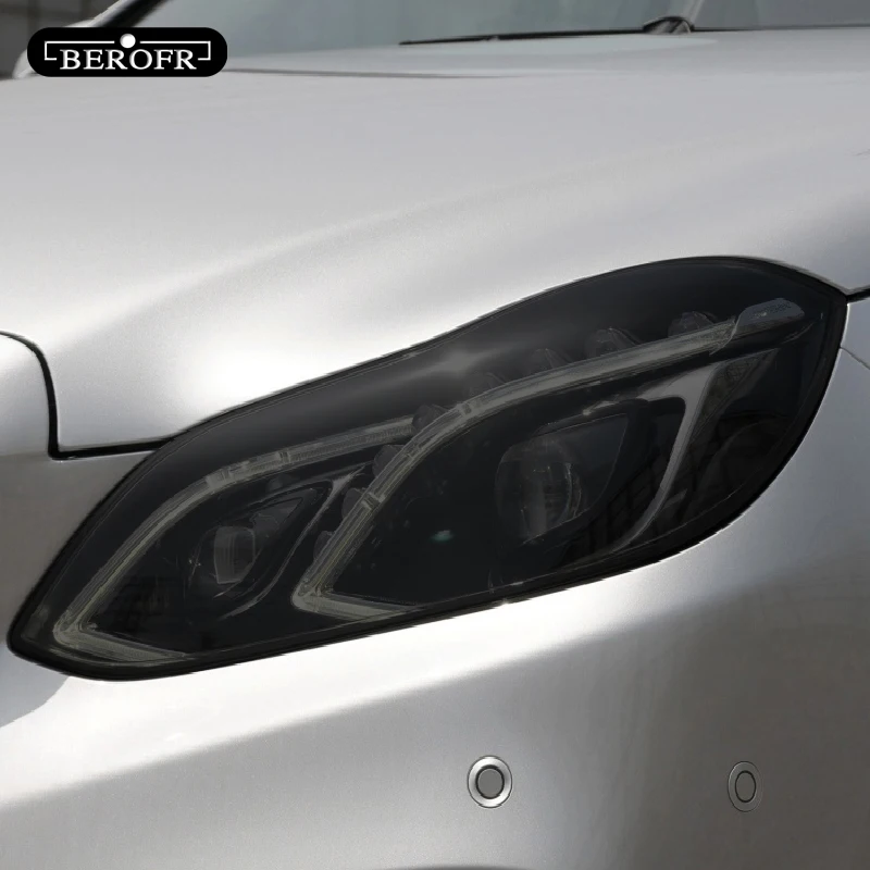 Para Mercedes Benz Clase E W213 C238 S213 A238 E63 AMG tinte de faro de coche película protectora negra luz trasera pegatina transparente de TPU - imagen 5