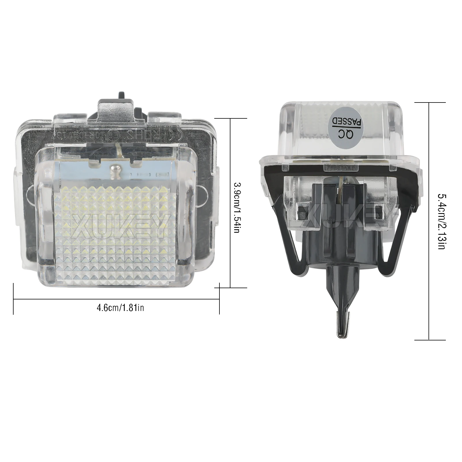 Luz de matrícula LED 6500K para Mercedes C W204, E W212 y S W221 - imagen 5
