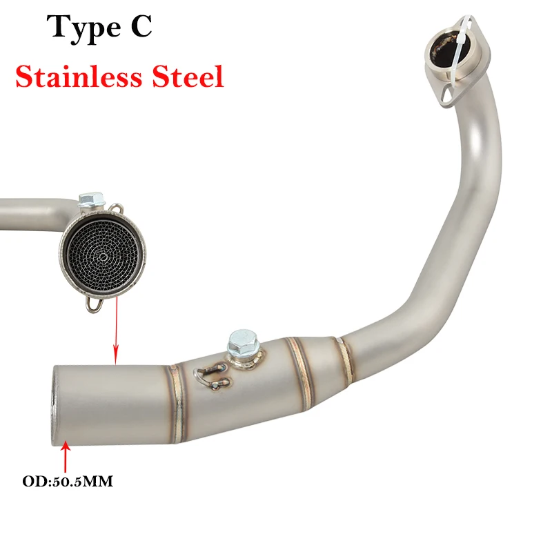 Vista general del sistema de escape con tubo de enlace medio para Forza 300