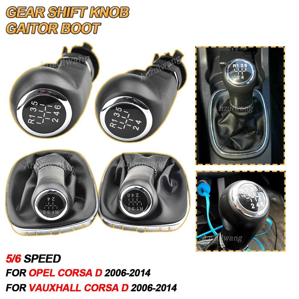 Pomo y fuelle para palanca de cambios Opel Corsa D 5/6 velocidades