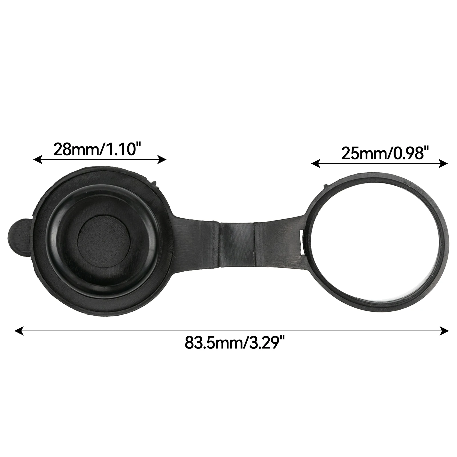 Detalle de la cubierta impermeable para toma de 12 V