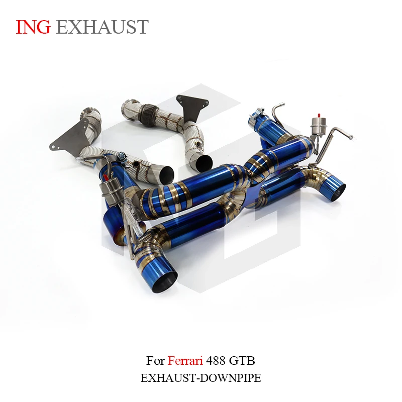 Tubo escape Catback titanio Ferrari 488 GTB F142M 3.9T - imagen 2