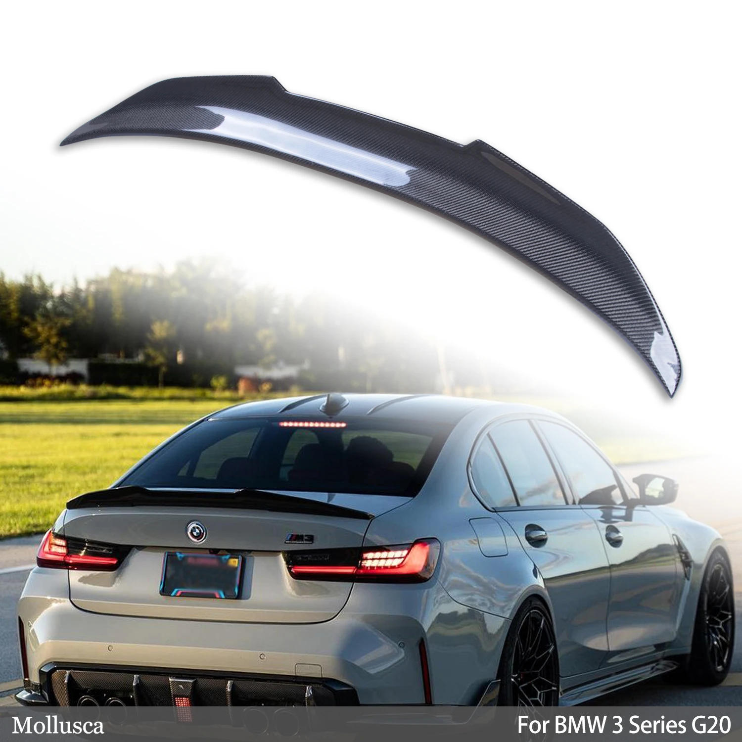 Alerón trasero fibra carbono PSM BMW 3 Series G20 M3 G80 - imagen 2