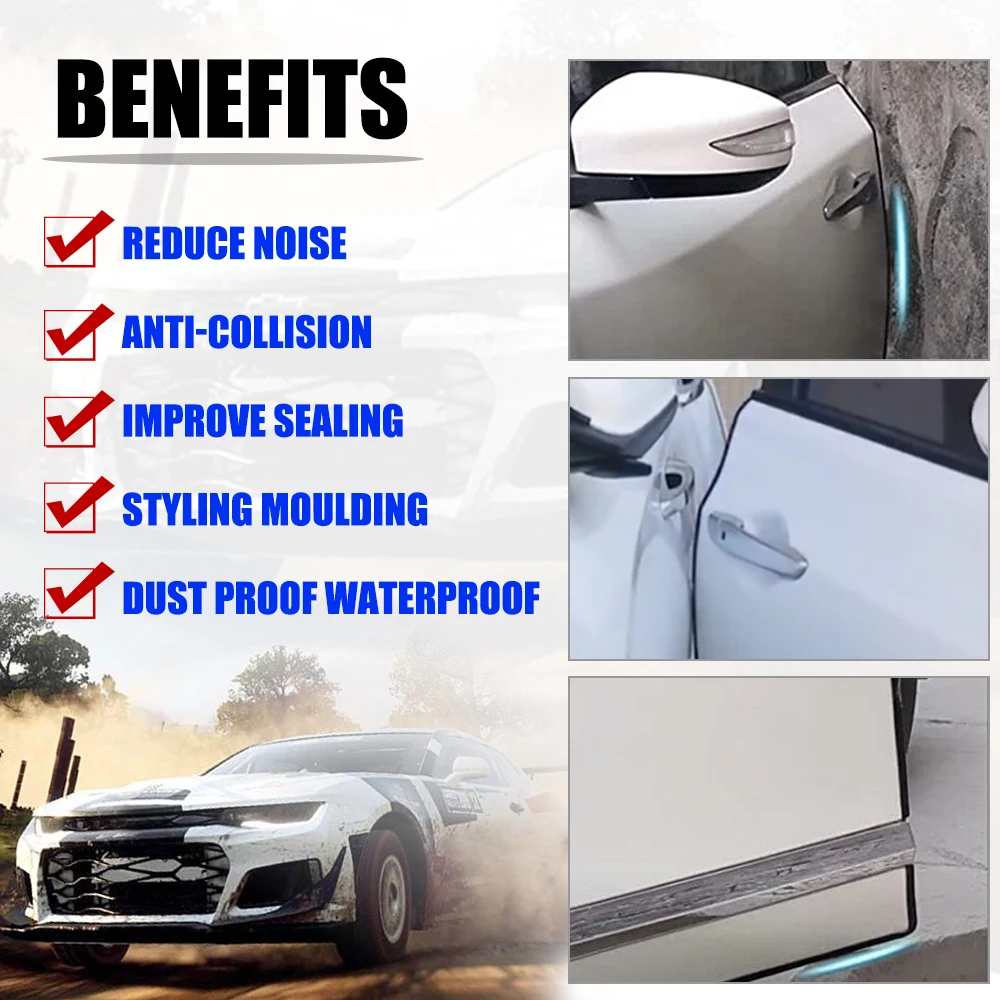 Protector de puerta tipo U universal para coche – moldura antiarañazos - imagen 5
