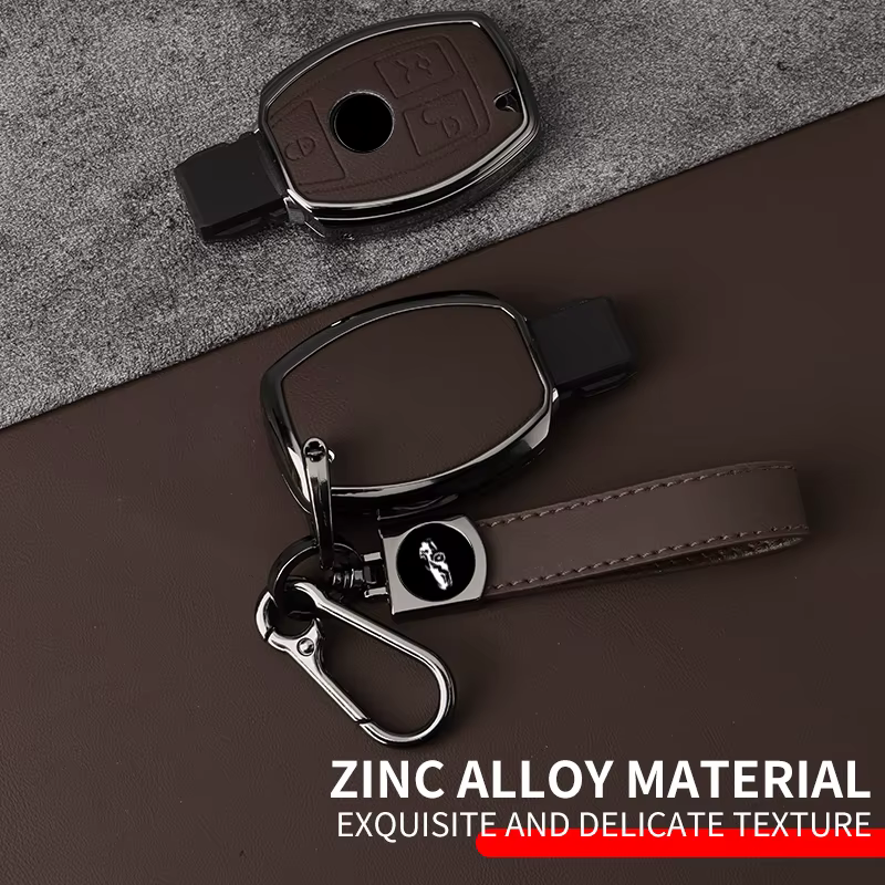 Funda de cuero y metal para llave Mercedes-Benz