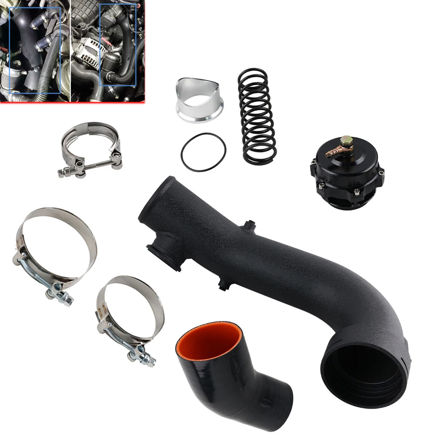 Tubo de carga para BMW N54 335i con válvula de descarga