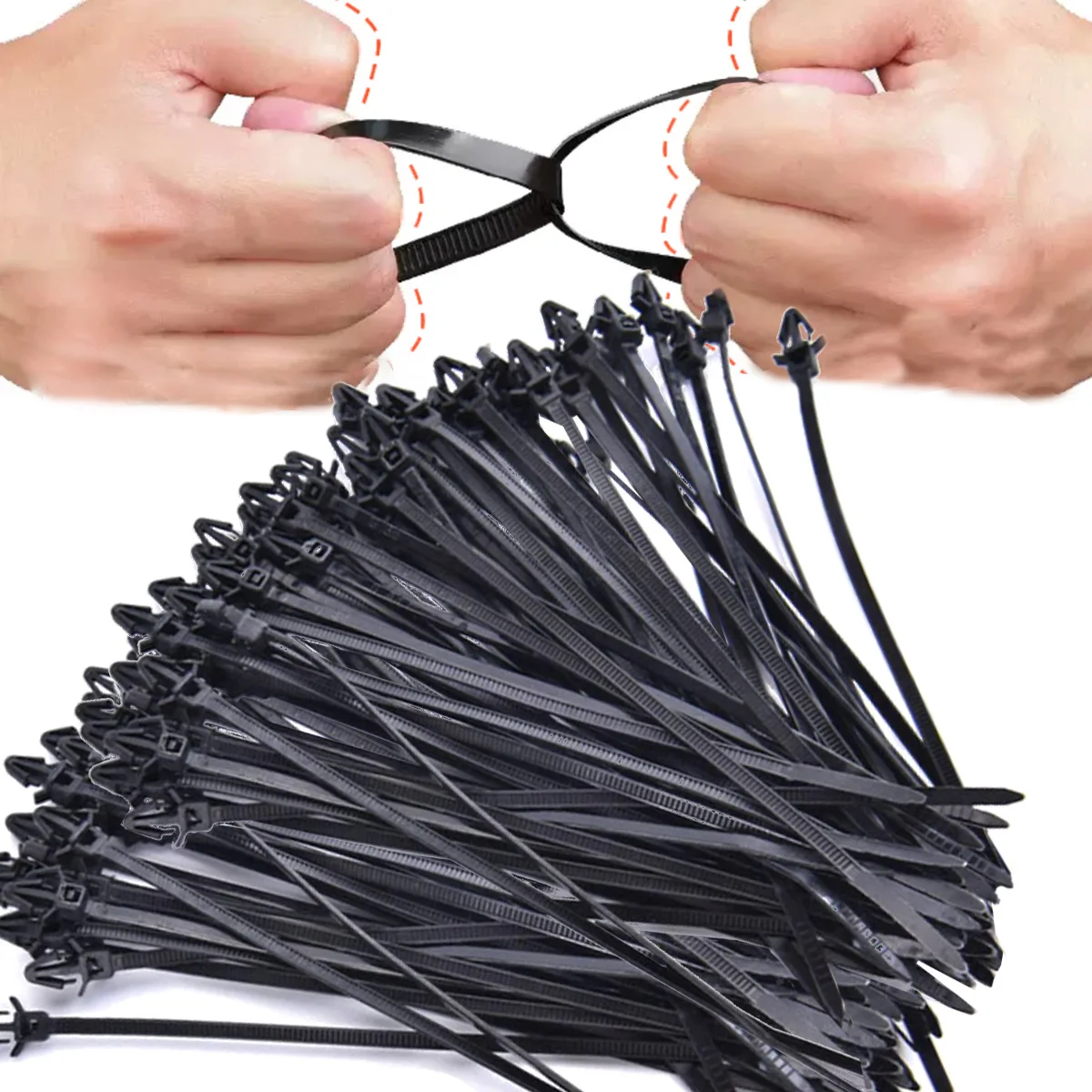 Kit bridas autoblocantes nailon PINMOAP – fijación cables motor y arnés - imagen 4