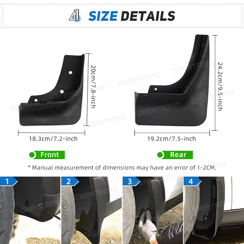 Guardabarros Peugeot 2008 2013-2019 protección contra salpicaduras - imagen 3
