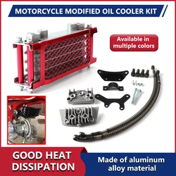 Enfriador de aceite para motocicleta, Kit de radiador de aceite, refrigeración de motor Universal para 50 110 125 140cc, piezas de Motocross Dirt Pit Bike ATV Enduro