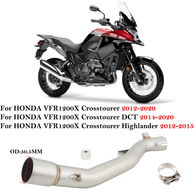 Tubo Escape Inoxidable 51mm Honda VFR1200X Crosstourer DCT 2012-2020
