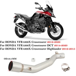 Tubo Escape Inoxidable 51mm Honda VFR1200X Crosstourer DCT 2012-2020