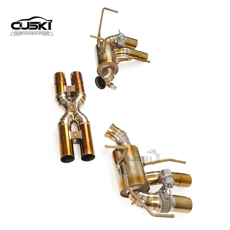 Estilo trasero de gato con escape de tubo medio de tubo X adecuado para Ferrari F12 berlinetta/TDF 6,3 V12 2013-2017 escape de aleación de titanio - imagen 2