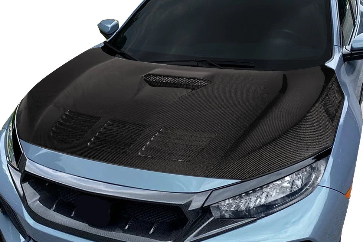 Para Honda CIVIC TypeR 2017-2021 años modificación del capó del motor de fibra de carbono - imagen 3