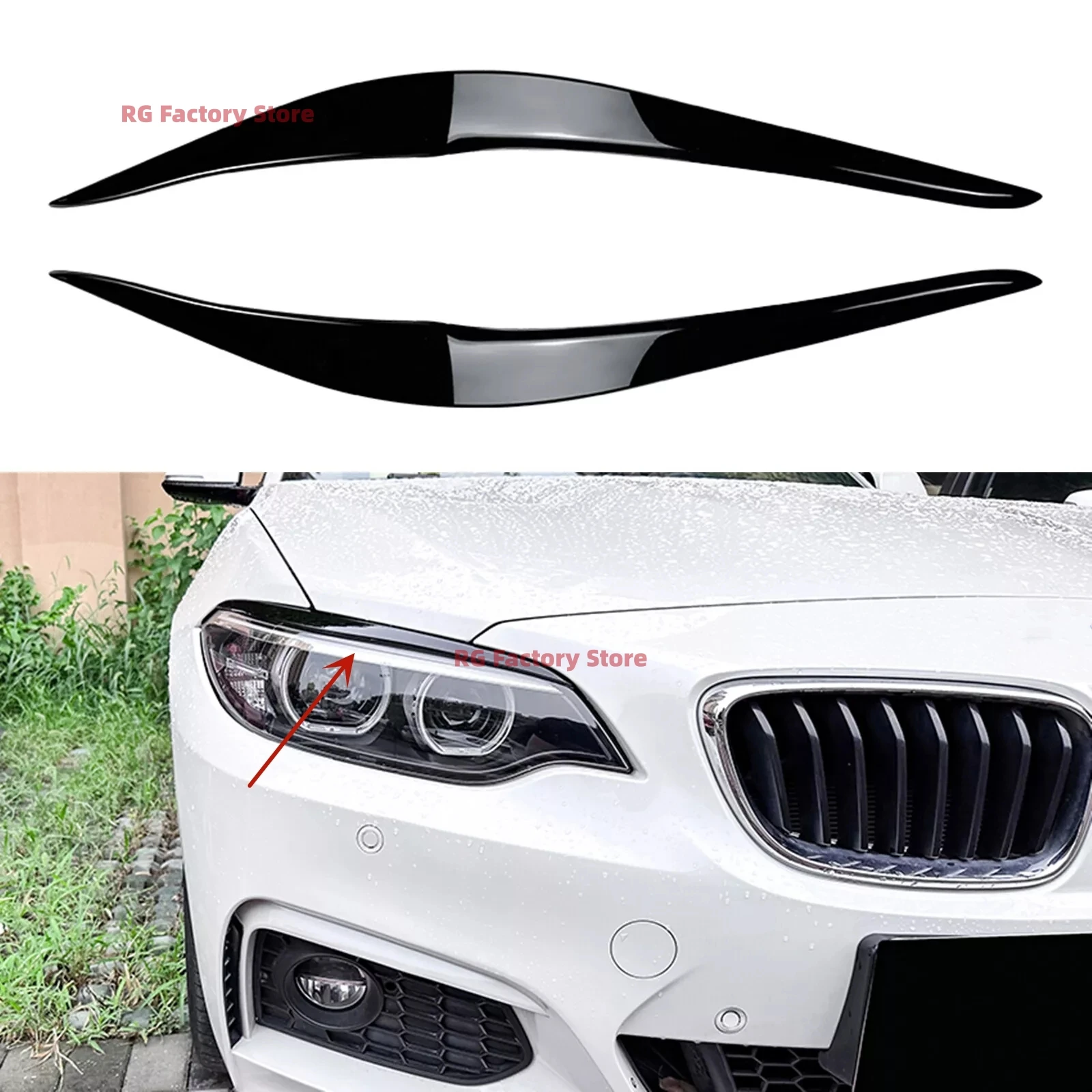 Párpados para faros BMW Serie 2 F22 F23 estilo malvado M Sport
