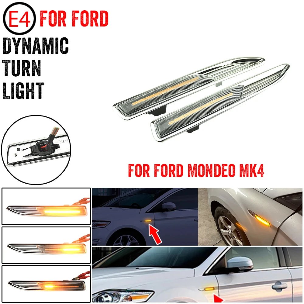 Piloto lateral LED secuencial para Ford Mondeo Mk4 (BA7) 2007-2015 - imagen 3