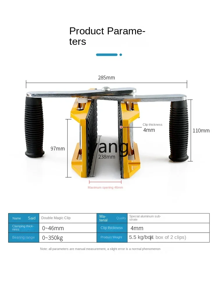 Pinza doble CX para vidrio y mármol – elevadora profesional - imagen 3
