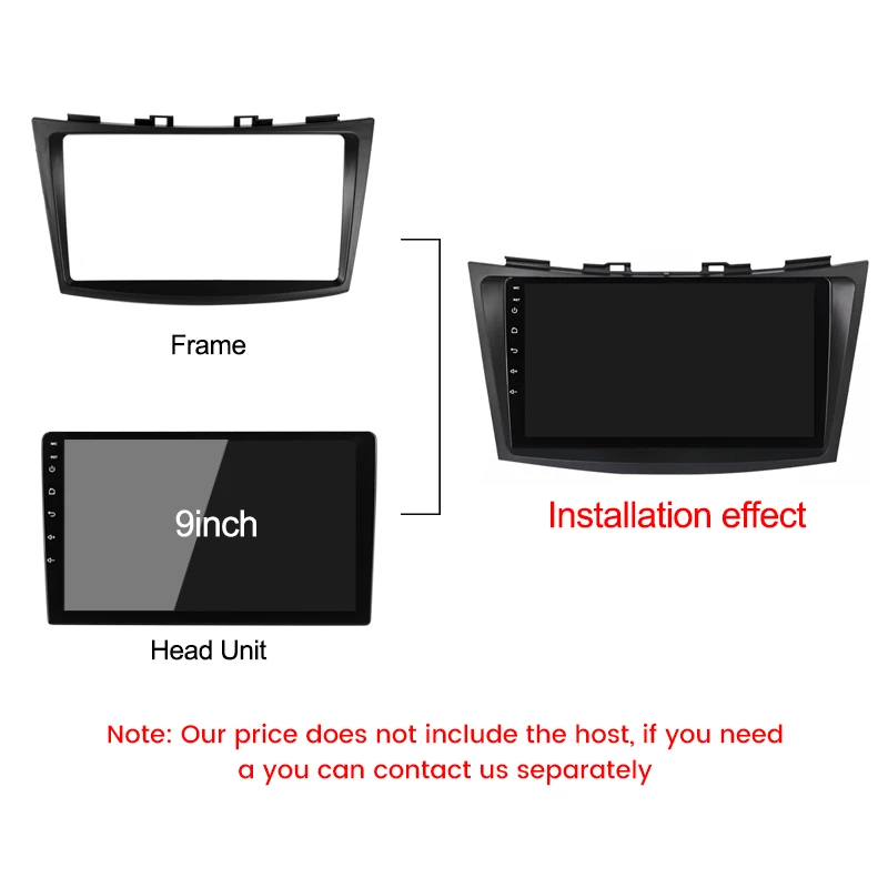 Kit Marco Panel Radio MEKEDE para Suzuki Swift 2011-2015 con Arnés - imagen 3