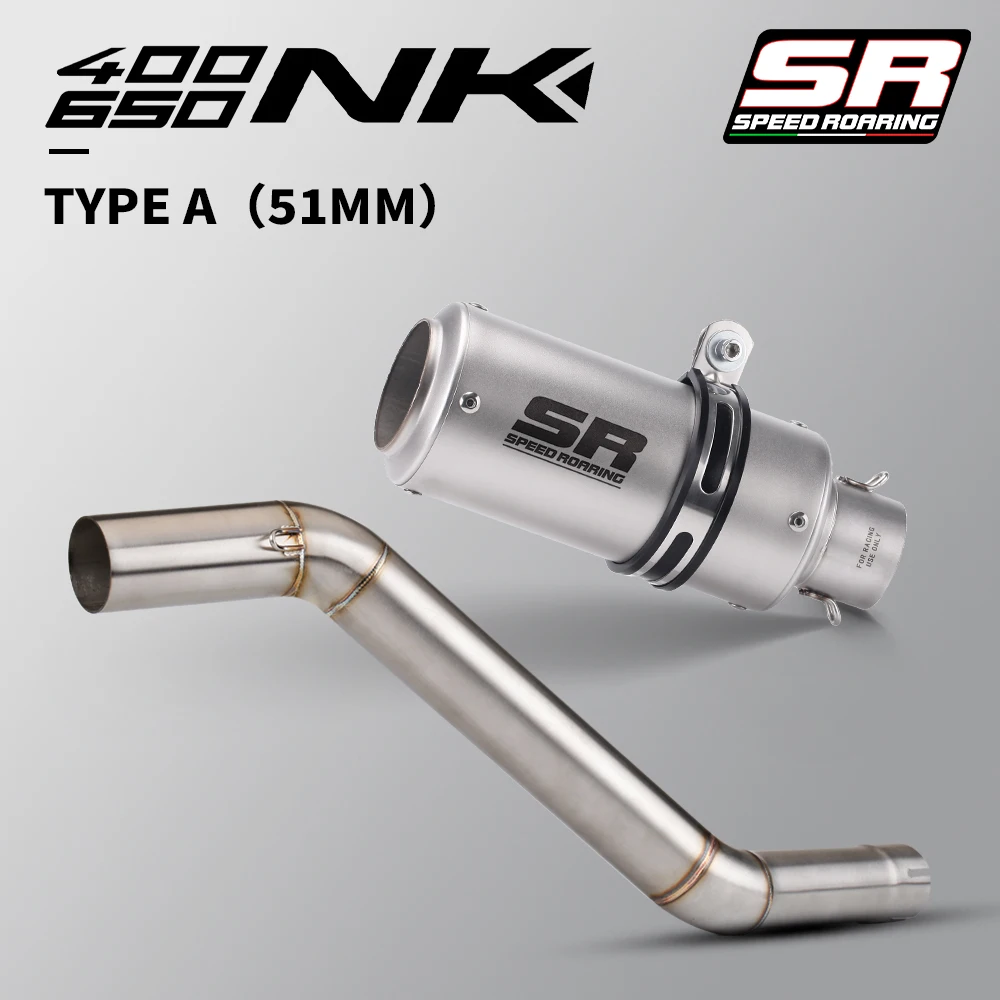 Escape slip on CFMOTO NK400 instalado en moto