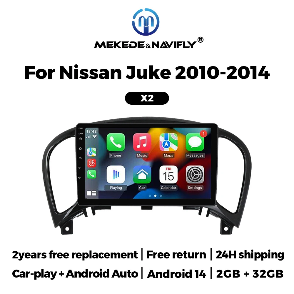 MEKEDE reproductor CarPlay Android Auto para Nissan Juke 2010-2014 - imagen 2