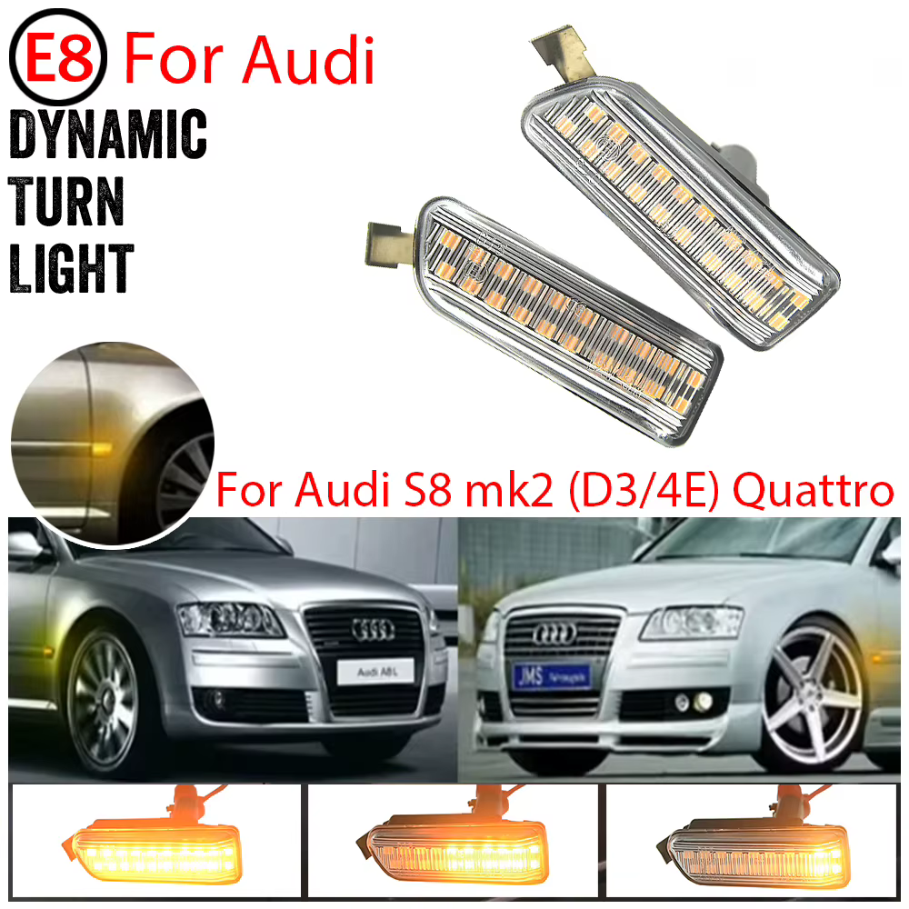 Intermitentes laterales LED dinámicos para Audi A8/S8 D3 (4E)