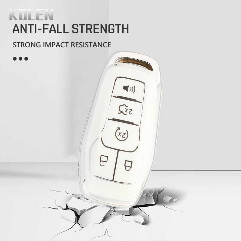 Nueva funda de TPU para llave de coche, carcasa para Ford Fusion Mondeo Mustang F-150 Explorer Edge 2015 2016 2017 2018, accesorios protectores Fob - imagen 4