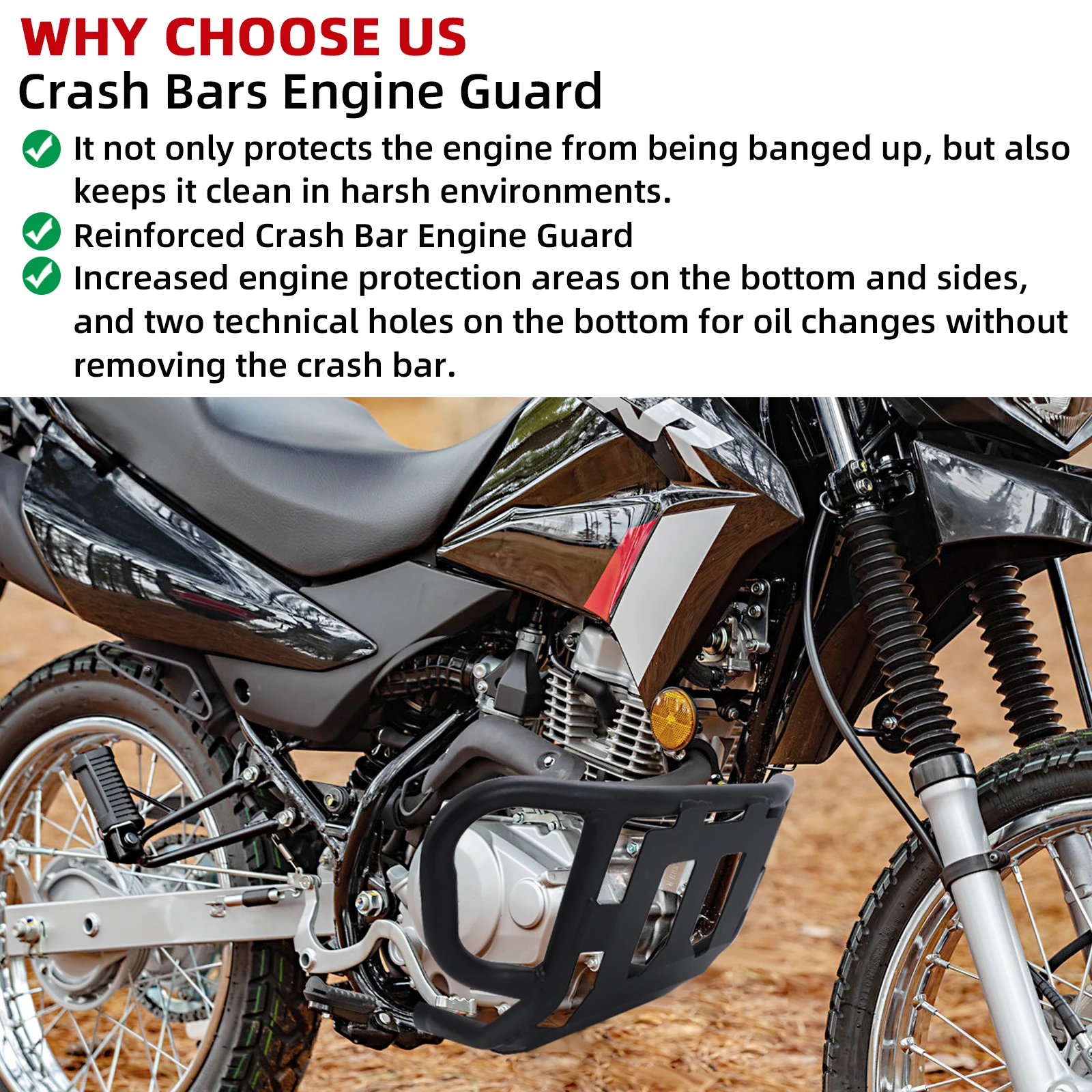 Barras protectoras de motor reforzadas para Honda XR150L/XR125L - imagen 4