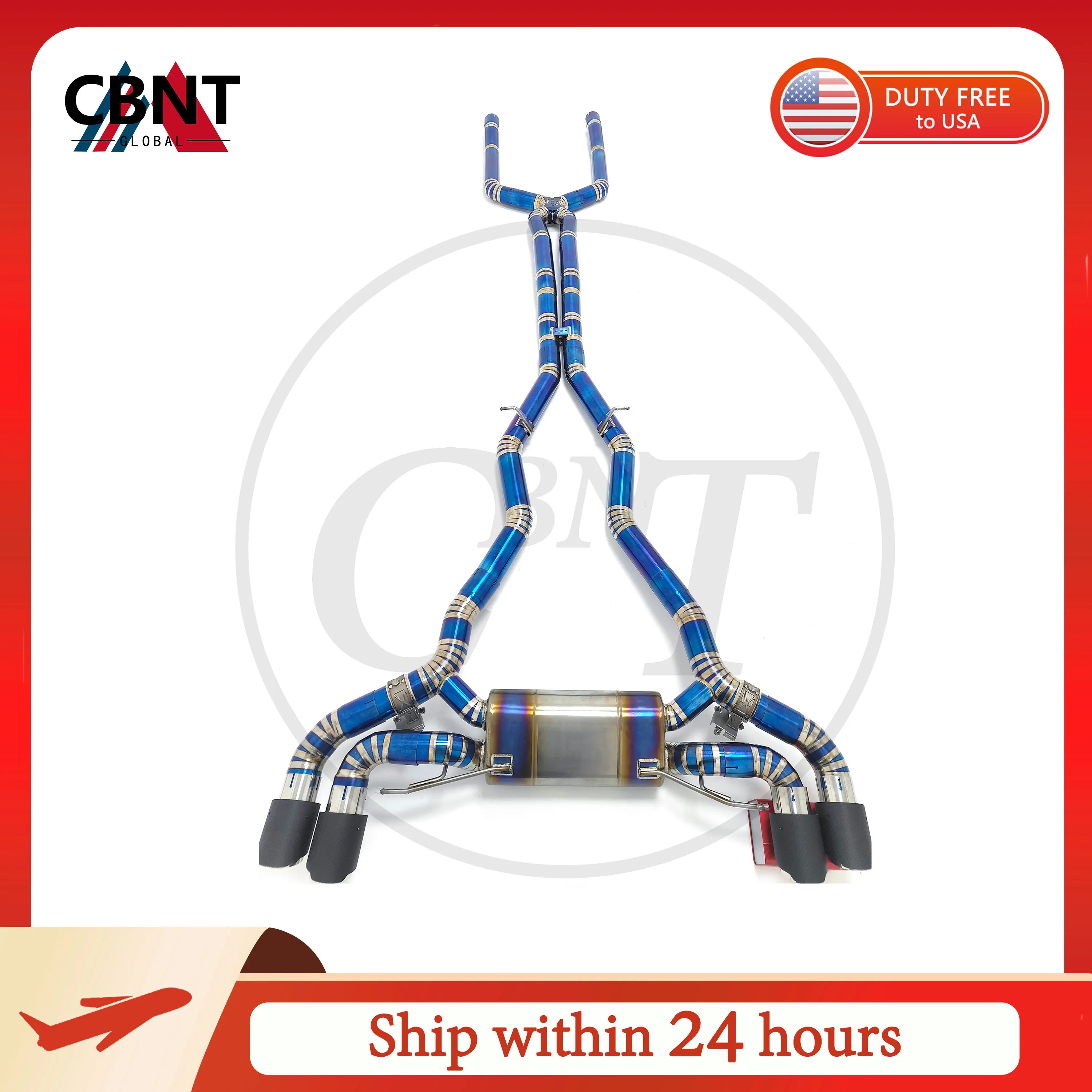 CBNT Tubo de escape catback Valvetronic de titanio para BMW F90 M5