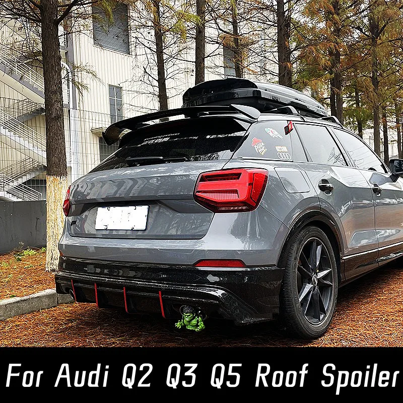 Alerón trasero universal para Audi Q2, Q3 y Q5 en ABS negro