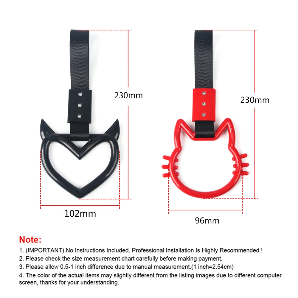Nueva forma Tsurikawa JDM tren autobús manija correa de mano correa de encanto de deriva anillo de advertencia de deriva para suministros de parachoques trasero de coche - imagen 2