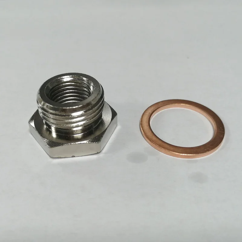 Adaptador sonda lambda M18x1,5 a M12x1,25 con junta de cobre