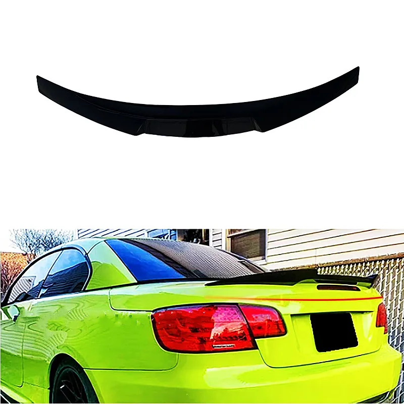 Para 2006-2014 BMW Serie 3 E92 2 puertas estilo M4 ABS plástico negro carbono tapa del maletero trasero del coche alerón de labio accesorios de alas - imagen 4